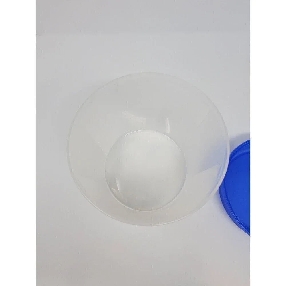 TUPPERWARE FREEZER MATE ICE CREAM SAVER ROUND BLUE LID SMART DATE DIAL #4564A-2